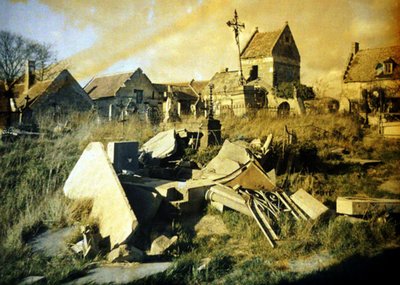 Cemetery with Damaged Graves, Thiescourt, Oise, France, 1917 by Fernand Cuville